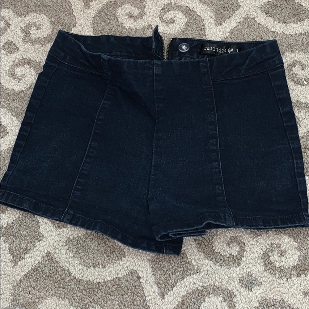 High waisted denim shorts